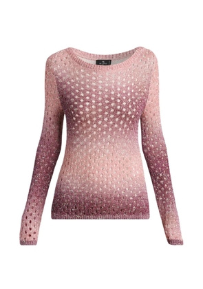 ETRO gradient open-knit sweater - Pink