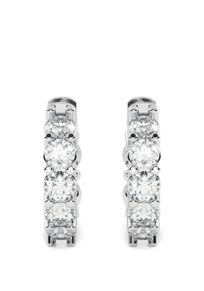 Diamond Essentials lab-grown diamond huggie hoop earrings - Silver