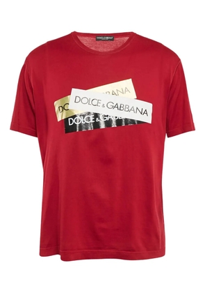 Dolce & Gabbana Pre-Owned logo-print cotton t-shirt - Red