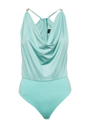 Elisabetta Franchi cowl-neck jersey bodysuit - Green
