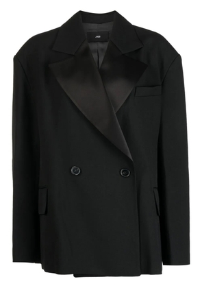 J Koo double-breasted wool blazer - Black