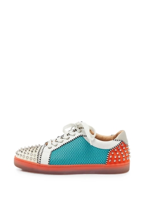 Christian Louboutin Pre-Owned Louis Junior spike-details sneakers - White