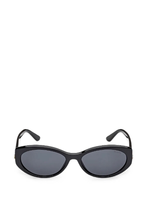 GUESS EYEWEAR logo-plaque oval-frame sunglasses - Black
