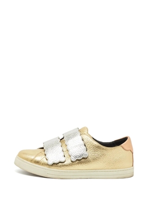 Fendi Pre-Owned scalloped touch-strap sneakers - Gold