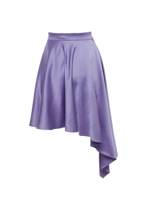 Just Cavalli Vintage satin-effect asymmetric skirt - Purple