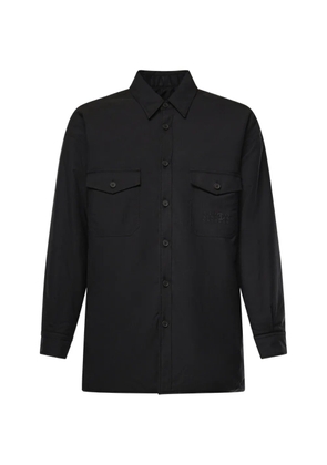 MM6 Maison Margiela logo-embroidered chest-pockets shirt - Black
