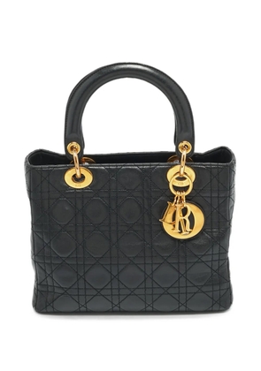 Christian Dior Pre-Owned 1997 Lady Dior Cannage medium tote bag - Black