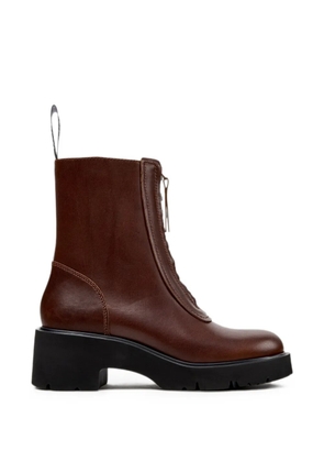 Camper Milah zip-front ankle boots - Brown