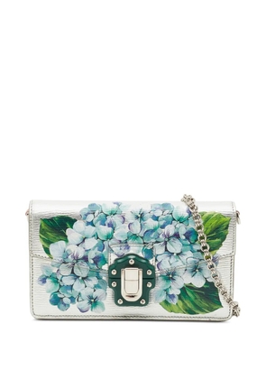 Dolce & Gabbana Pre-Owned Lucia floral-print on-chain wallet - Silver