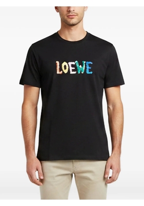 Loewe Pre-Owned logo embroidered T-shirt - Black
