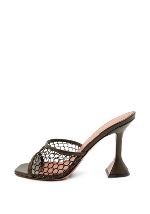 Amina Muaddi Lupita Net Slide sandals - Brown