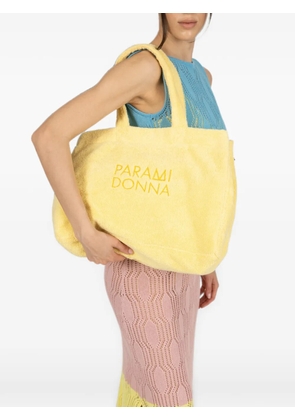 PARAMIDONNA embroidered-logo tote bag - Yellow