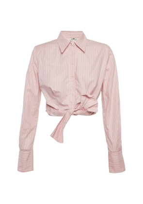 Elisabetta Franchi cotton striped top - Pink