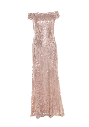 Tadashi Shoji lace sequinned gown - Pink
