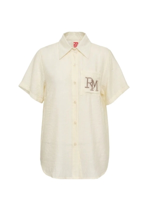 Rally Movement Ivy logo-embroidered shirt - Neutrals