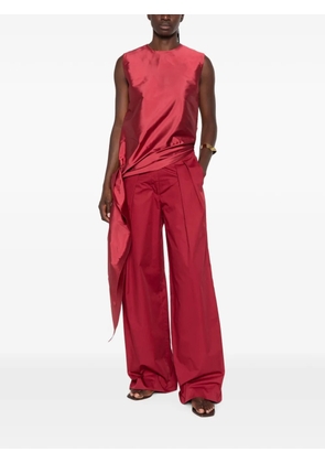 Abadia double-pleat trousers - Red