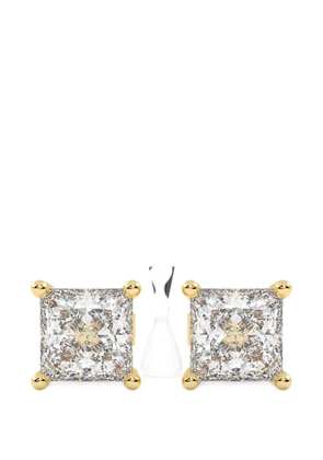 Diamond Essentials diamond princess-cut stud earrings - Gold