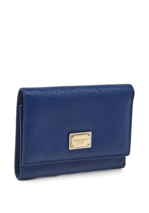 Dolce & Gabbana Pre-Owned logo-plaque trifold wallet - Blue