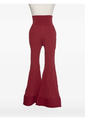 Muller Of Yoshiokubo textured-knit flared trousers