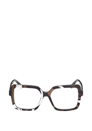 PUCCI Marmo-print square-frame glasses - Brown