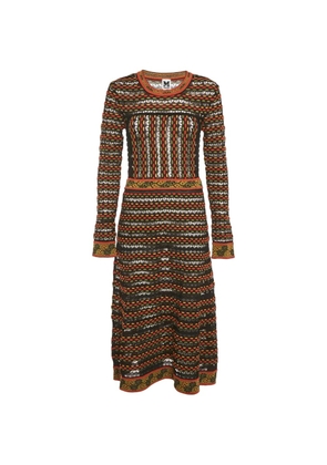 Missoni Pre-Owned pointelle-knit long-sleeve midi dress - Black