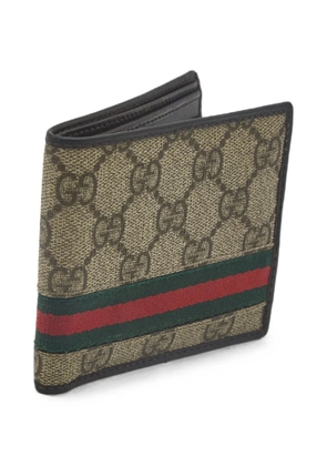Gucci Pre-Owned Web GG Supreme wallet - Neutrals