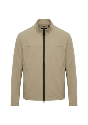Tombolini logo-print zip-up jacket - Neutrals