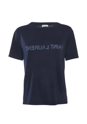 Saint Laurent Pre-Owned logo-print short-sleeve T-shirt - Blue