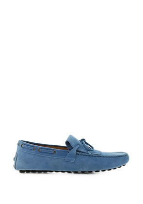 Doucal's fringed lace-up loafers - Blue