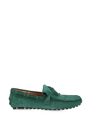 Doucal's fringed suede loafers - Green