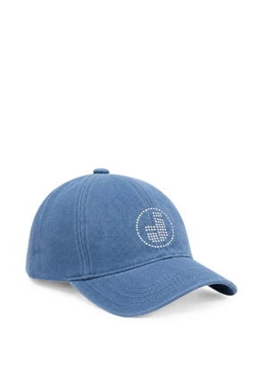 Iceberg crystal-embellished denim cap - Blue