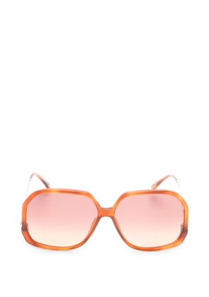 Chloé logo-engraved sunglasses - Brown