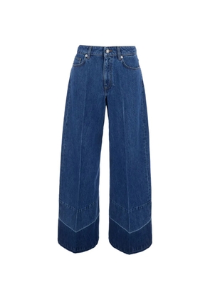 Givenchy chevron-stitch wide-leg jeans - Blue