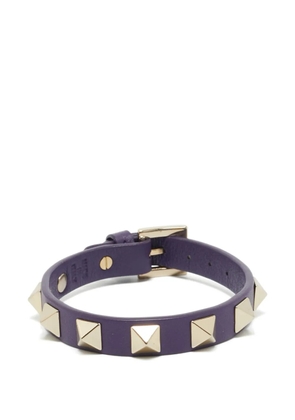 Valentino Garavani Pre-Owned Rockstud leather bracelet - Purple