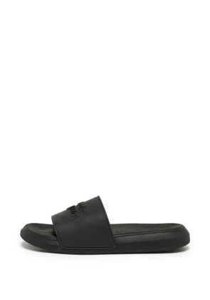 Alexander McQueen Pre-Owned logo-embossed slides - Black