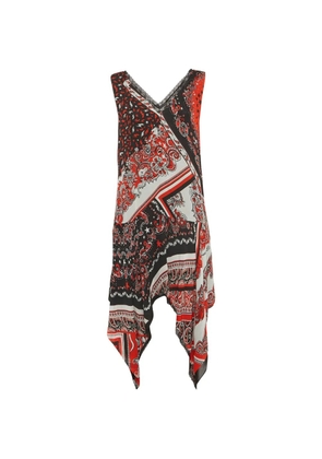 Just Cavalli Vintage printed asymmetric dress - Red