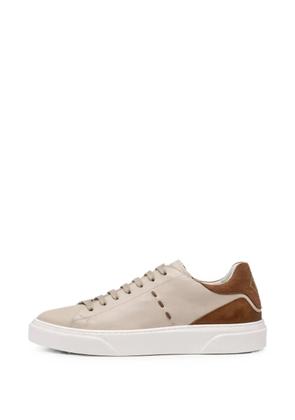 Pal Zileri suede-panelled sneakers - Neutrals
