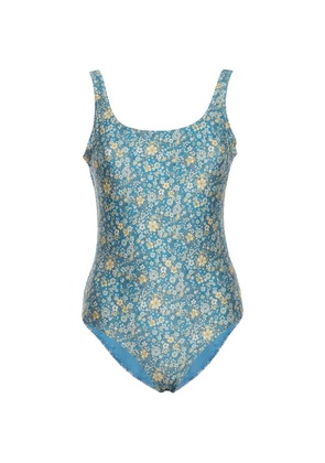 ZIMMERMANN Carnaby floral-print swimsuit - Blue