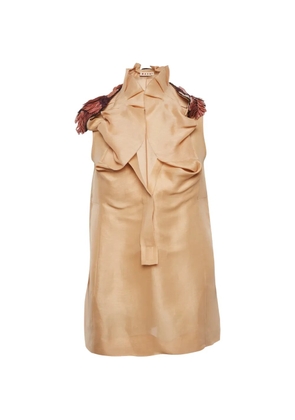 Marni Pre-Owned embellished ruffle blouse - Neutrals