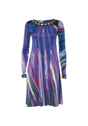 PUCCI Pre-Owned printed long-sleeve mini dress - Blue