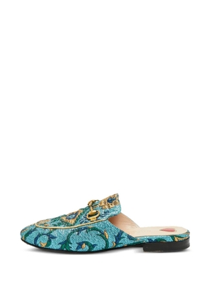 Gucci Pre-Owned Princetown Horsebit mules - Blue