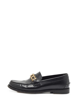 Gucci Pre-Owned logo-lettering loafers - Black