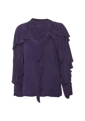 Victoria Beckham ruffle tie-detail blouse - Purple