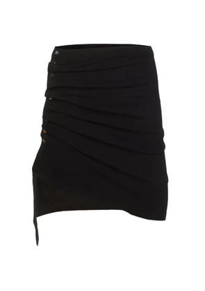 Paco Rabanne Pre-Owned ruched asymmetric mini skirt - Black