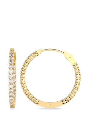 Diamond Essentials lab-grown diamond oval hoop earrings - Gold