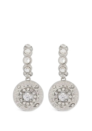 GUESS USA Sparks crystal-embellished logo-engraved earrings - Silver