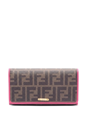Fendi Pre-Owned 2010s Zucca bi-fold long wallet - Brown