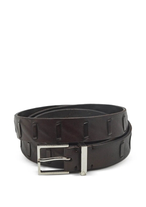 Brunello Cucinelli Vintage 95 buckle leather belt - Brown
