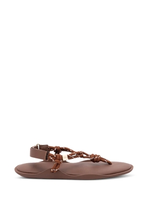 Flòwze knotted-detail sandals - Brown