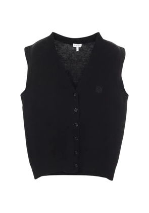 Loewe Pre-Owned Anagram-detail knitted vest - Black